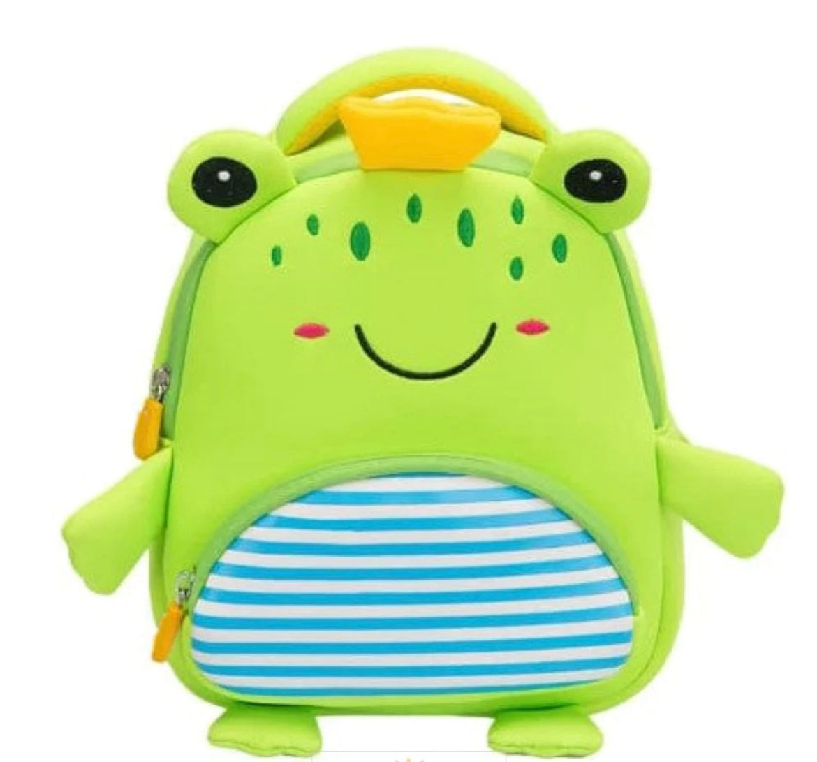 Mr Jolly Frog Cute Cartoon Kids Backpack (Light Green)