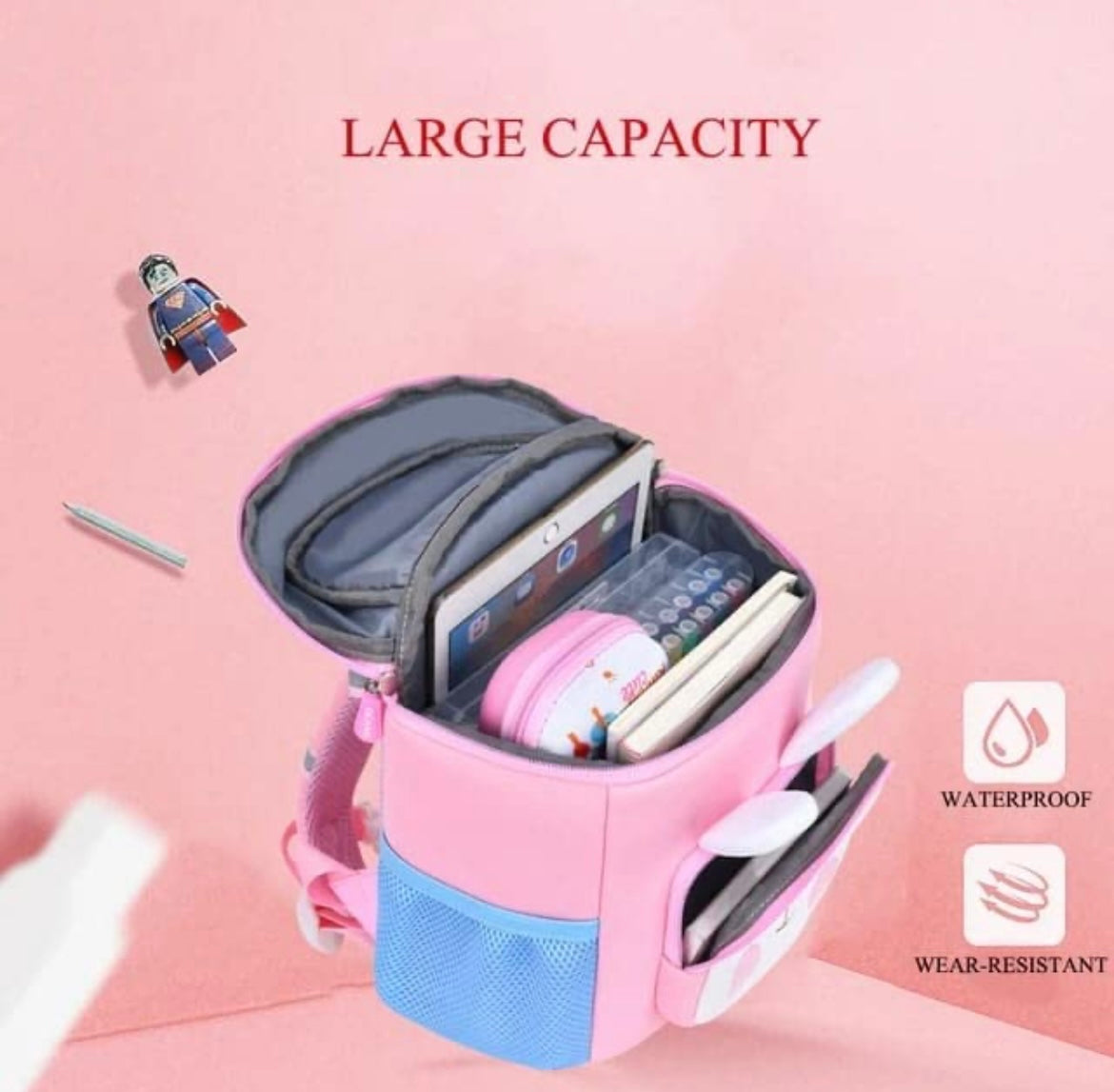 3D Unicorn Design Large Capacity School bags for kids
