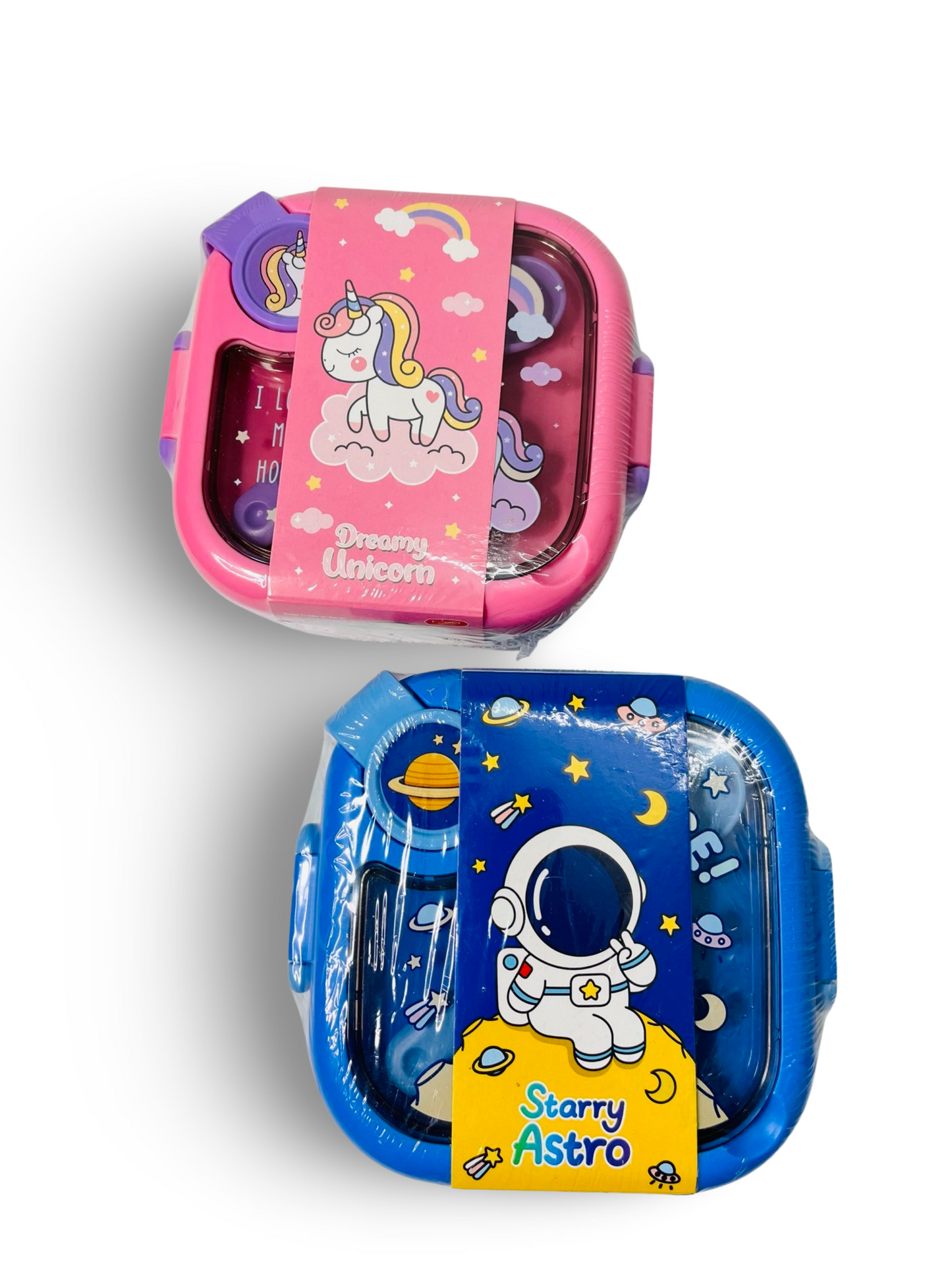 Cute Space & Unicorn Theme Lunch Box for Kids 750ml