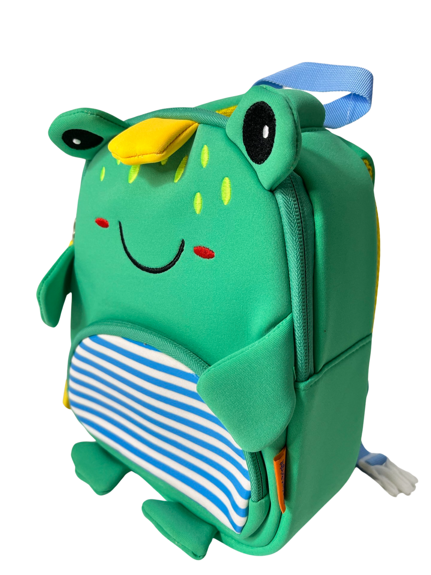 Mr Jolly Frog Cute Cartoon Kids Backpack (Dark Green)