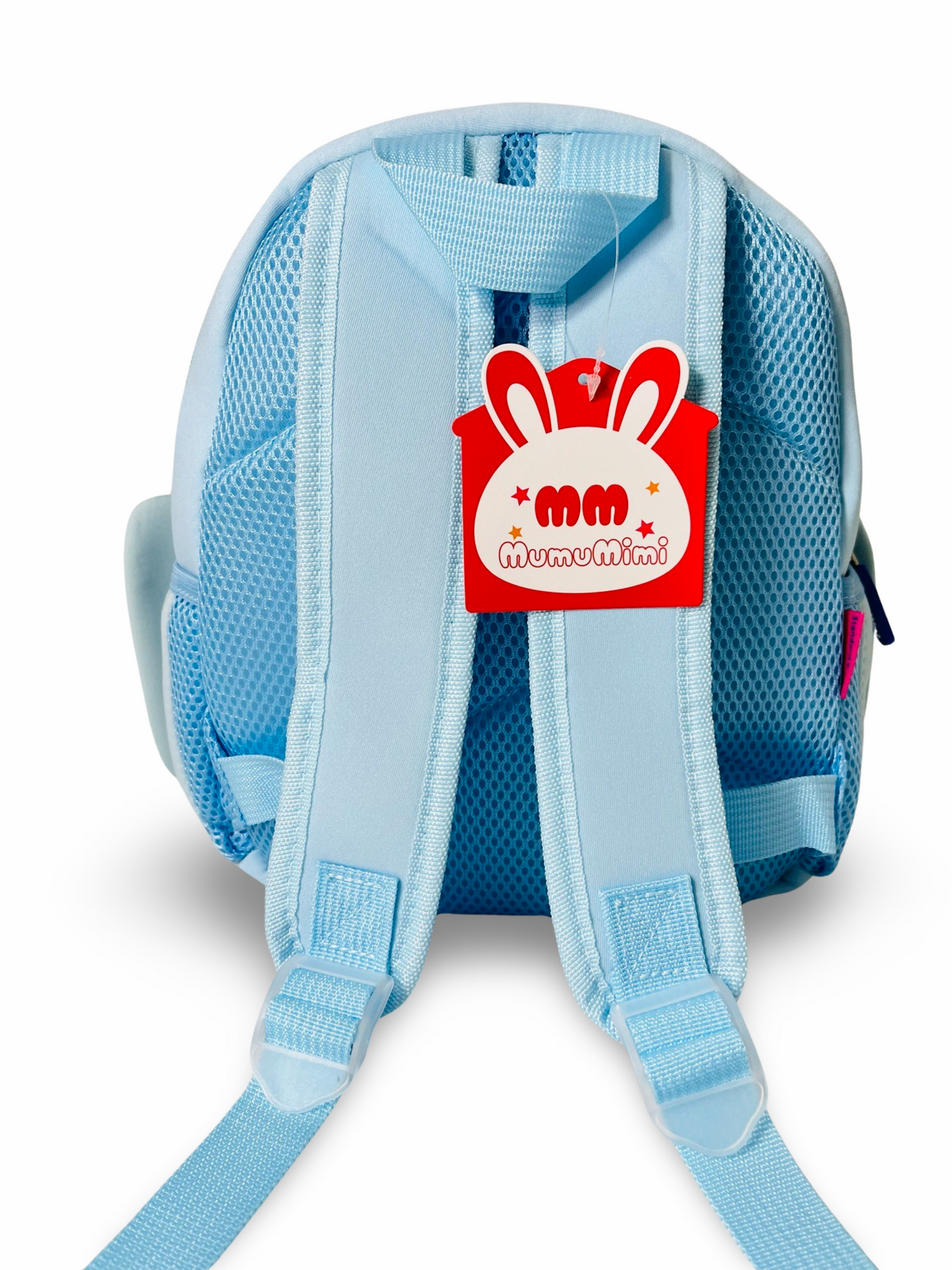 Cute Baby Elephant Soft Plush Backpack with Front Pocket for Kids (Blue)