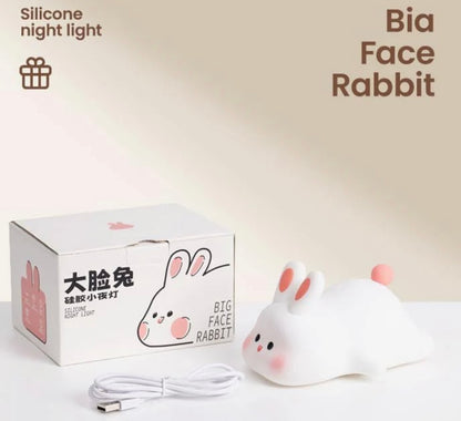 Cute Rabbit Design Silicone Night Light