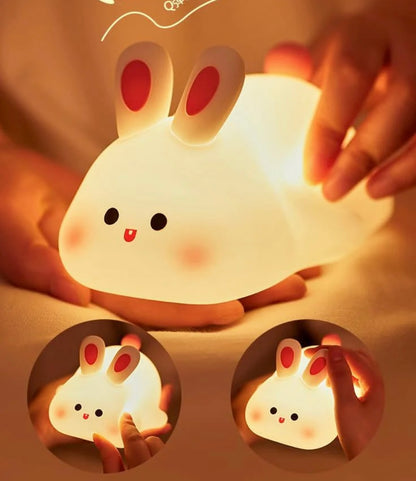 Cute Rabbit Design Silicone Night Light