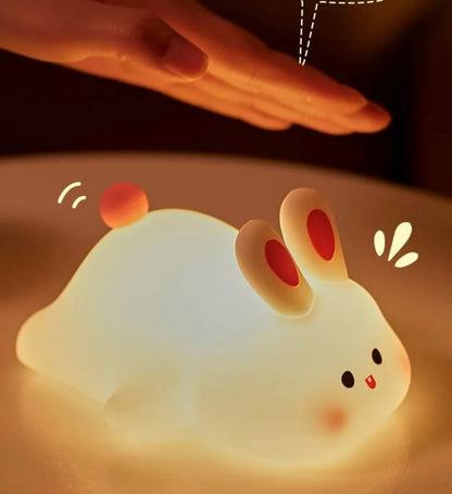 Cute Rabbit Design Silicone Night Light