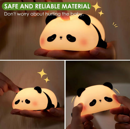 Cute Sleeping Panda Design Silicone Night Light