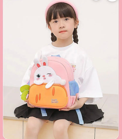 Rabbit with Carrot Design Bagpack for Kindergarten Kids