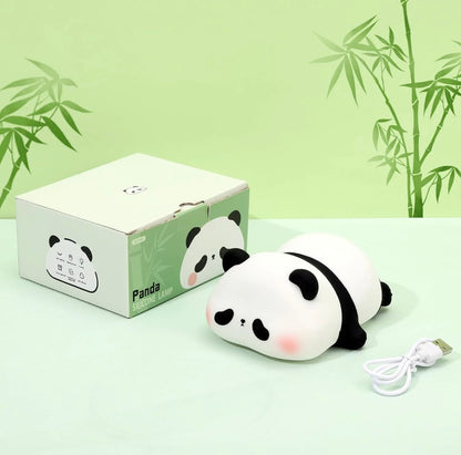 Cute Sleeping Panda Design Silicone Night Light