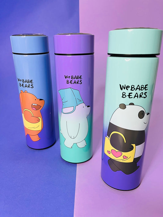 Cute Panda Bear Stainless Steel Temperature Bottles