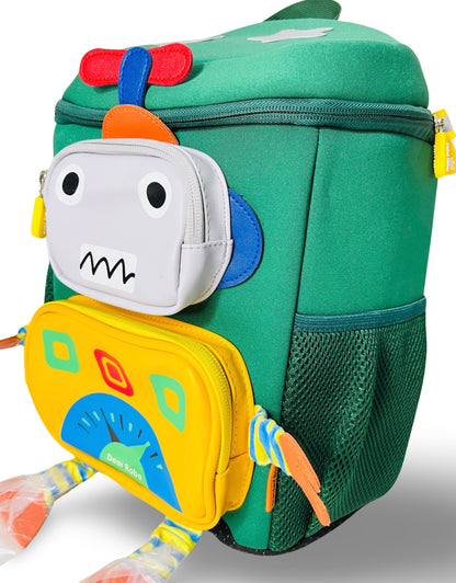 3D Robot Design School Bag with Large Capacity for Kindergarten/ Preschool/ Nursery kids