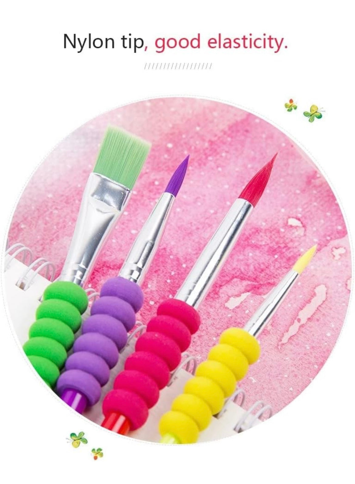 Soft grip paint brushes