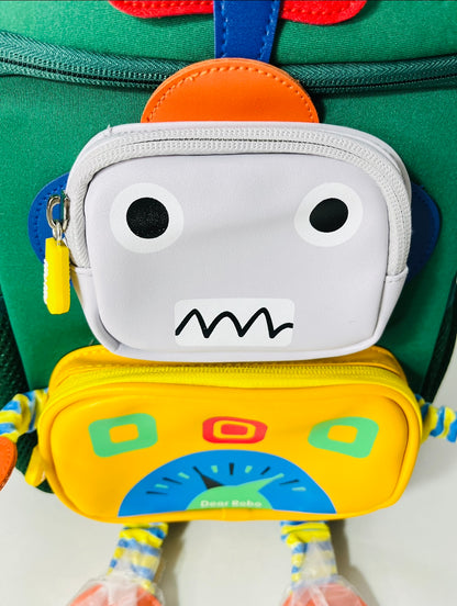 3D Robot Design School Bag with Large Capacity for Kindergarten/ Preschool/ Nursery kids