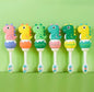 Cute 3D Baby Dino Shape Microfiber soft bristles Toothbrush with travel case for kids age 2+ (pack of 1)