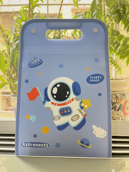 Cute Astronaut & Unicorn Theme File Folders with Button lock