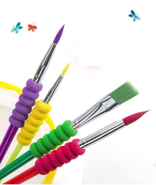 Soft grip paint brushes