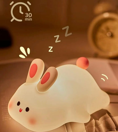 Cute Rabbit Design Silicone Night Light