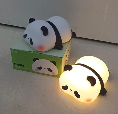 Cute Sleeping Panda Design Silicone Night Light