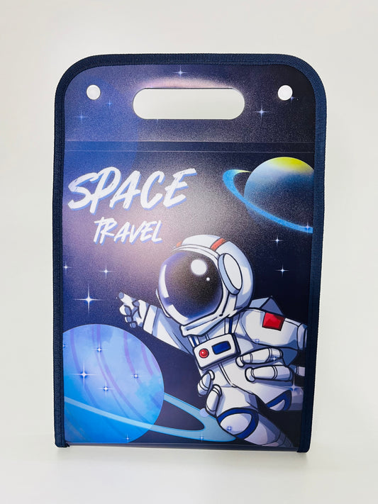 Space Travel Theme File Folder for kids with Button lock and handle