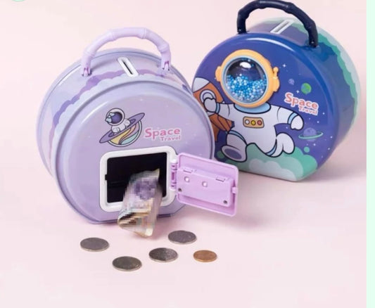 Astronaut metal piggy bank